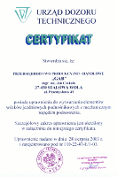 Certificate UDT